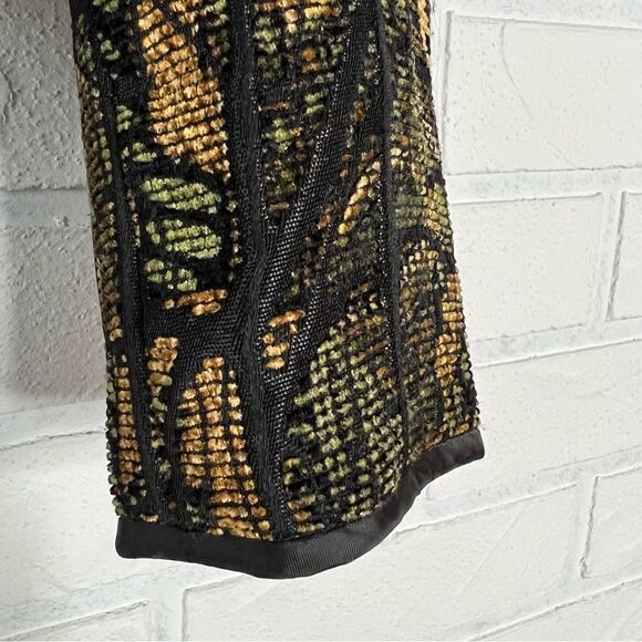 Terra Nostra Back Gold Brocade Cropped Padded Shoulder Blazer 4 - Picture 8 of 13